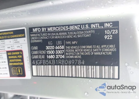 2024 Mercedes-Benz Gle 450 4Matic from USA, damaged, VIN 4JGFB5KB1RB089784